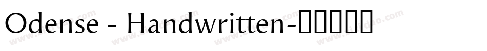 Odense - Handwritten字体转换